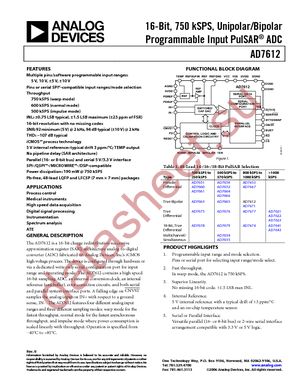 AD7612BCPZ datasheet  